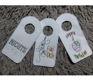 ADVENTSKALENDER 3. Dezember - Stickdatei - ITH Flaschenanhänger Vol. 4